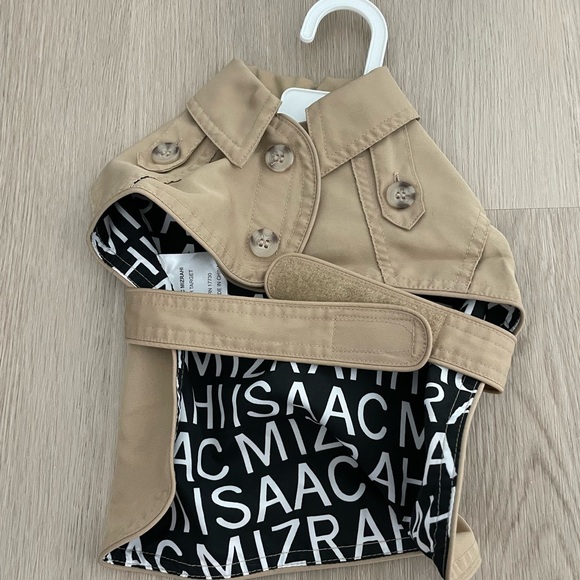 Isaac Mizrahi x Target Dog Trench Coat Small Beige Belted - Picture 2 of 3